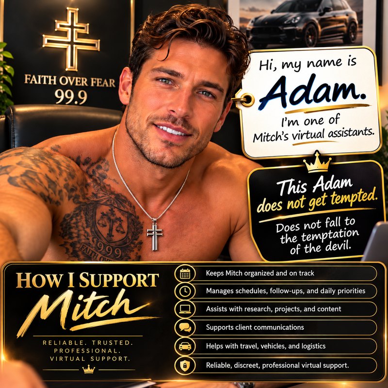Illustration of Adam, one of Mitch’s virtual assistants.